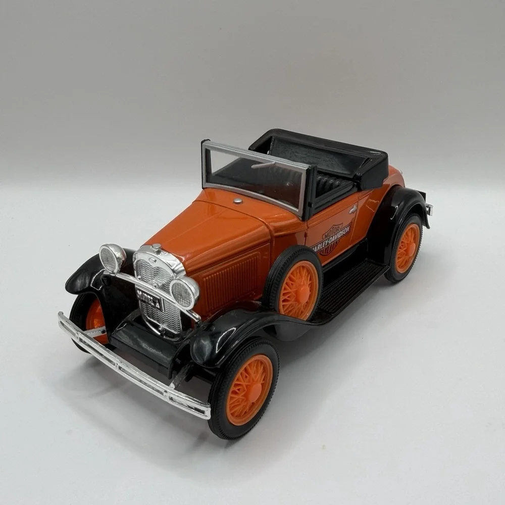 Harley Davidson 1929 Ford Model A Roadster 1:25 Coin Bank Car Milwaukee Or Bust!